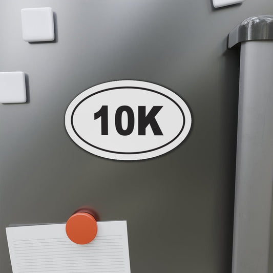 10k (6.2 mile) Distance Race - Oval Die - Cut Magnet 5 x 3 - Forward Gear Athletics