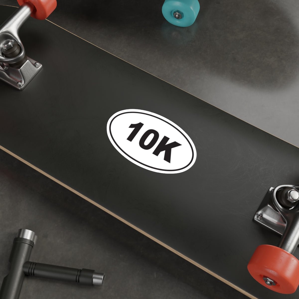 10K (6.2 mile) Distance Race - Oval Die - Cut Vinyl Stickers 5 x 3 - Forward Gear Athletics