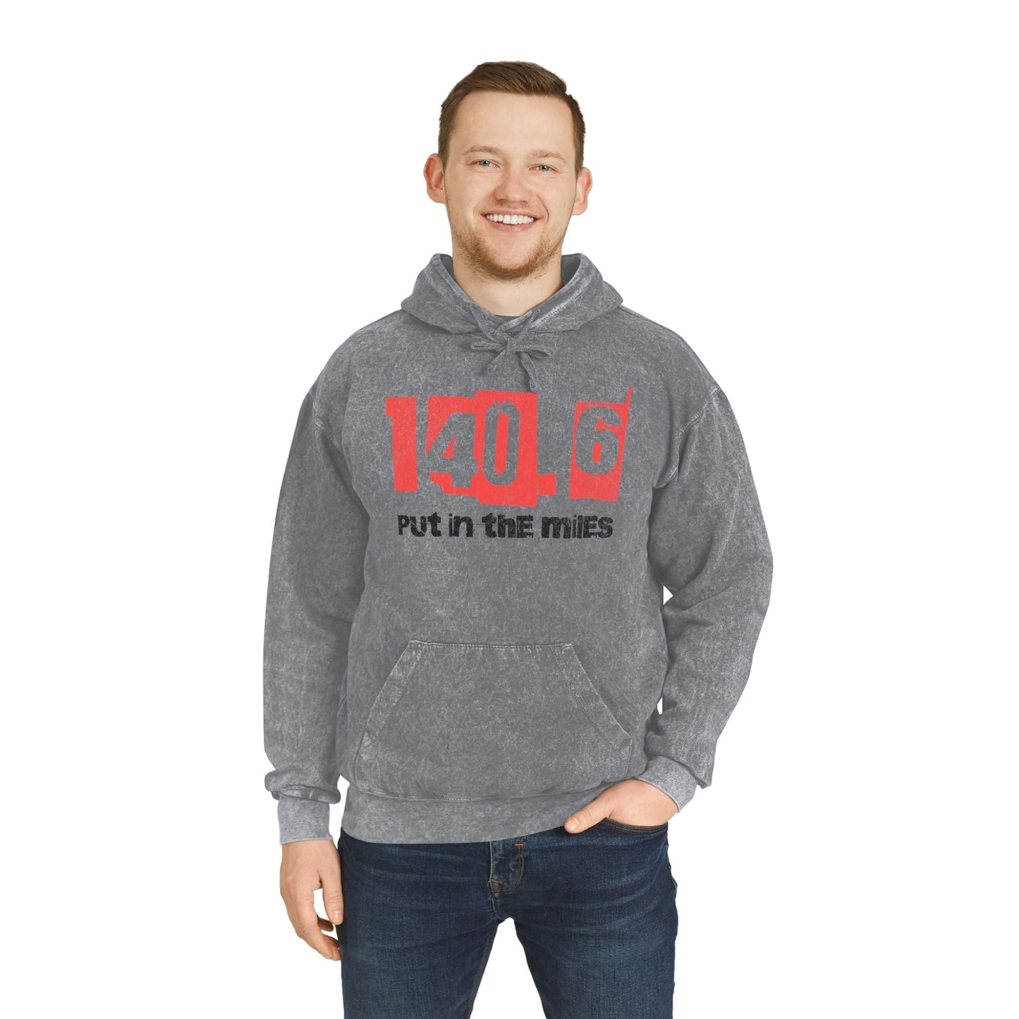 140.6 Put in the Miles - Unisex Mineral Wash Hoodie - Forward Gear Athletics