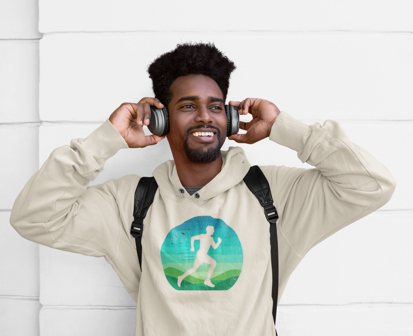 Man Running Silhouette - Unisex Fleece Hoodie