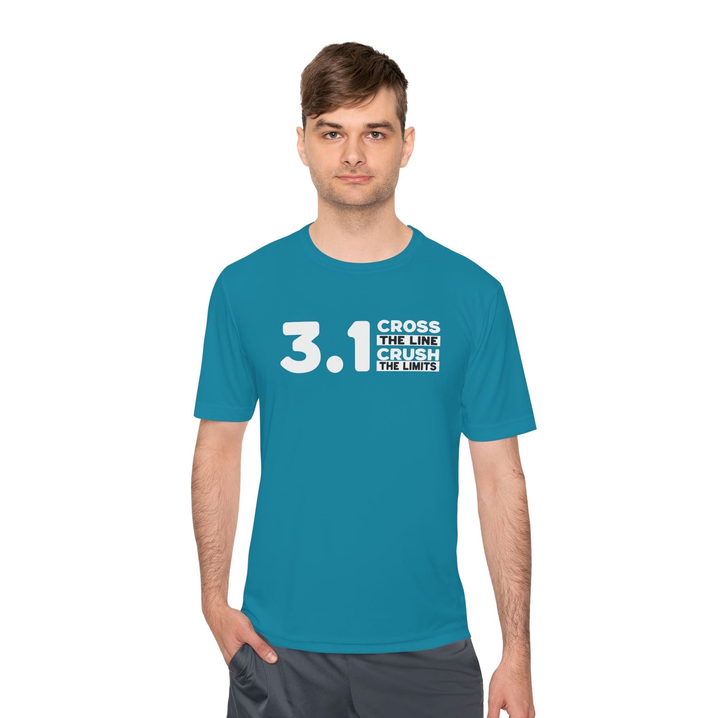 3.1 Cross the Line and Crush the Limits Moisture Wicking Tee - Unisex - Forward Gear Athletics