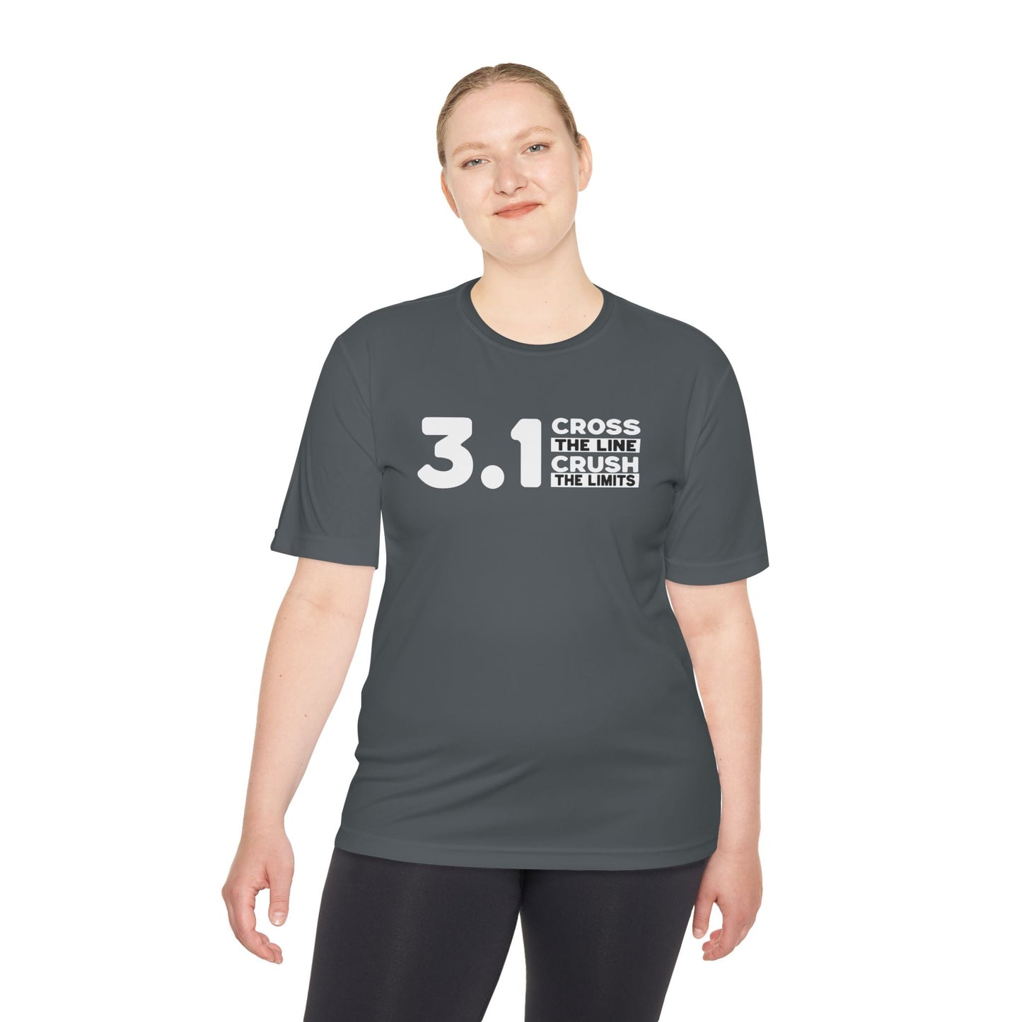 3.1 Cross the Line and Crush the Limits Moisture Wicking Tee - Unisex - Forward Gear Athletics