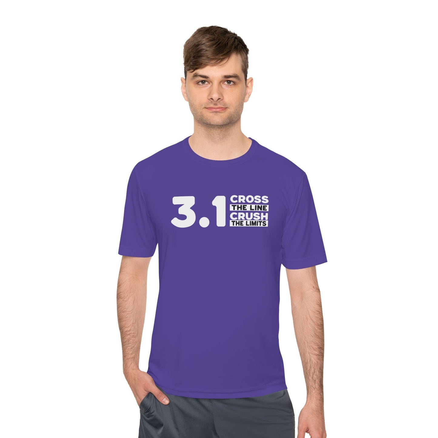 3.1 Cross the Line and Crush the Limits Moisture Wicking Tee - Unisex - Forward Gear Athletics