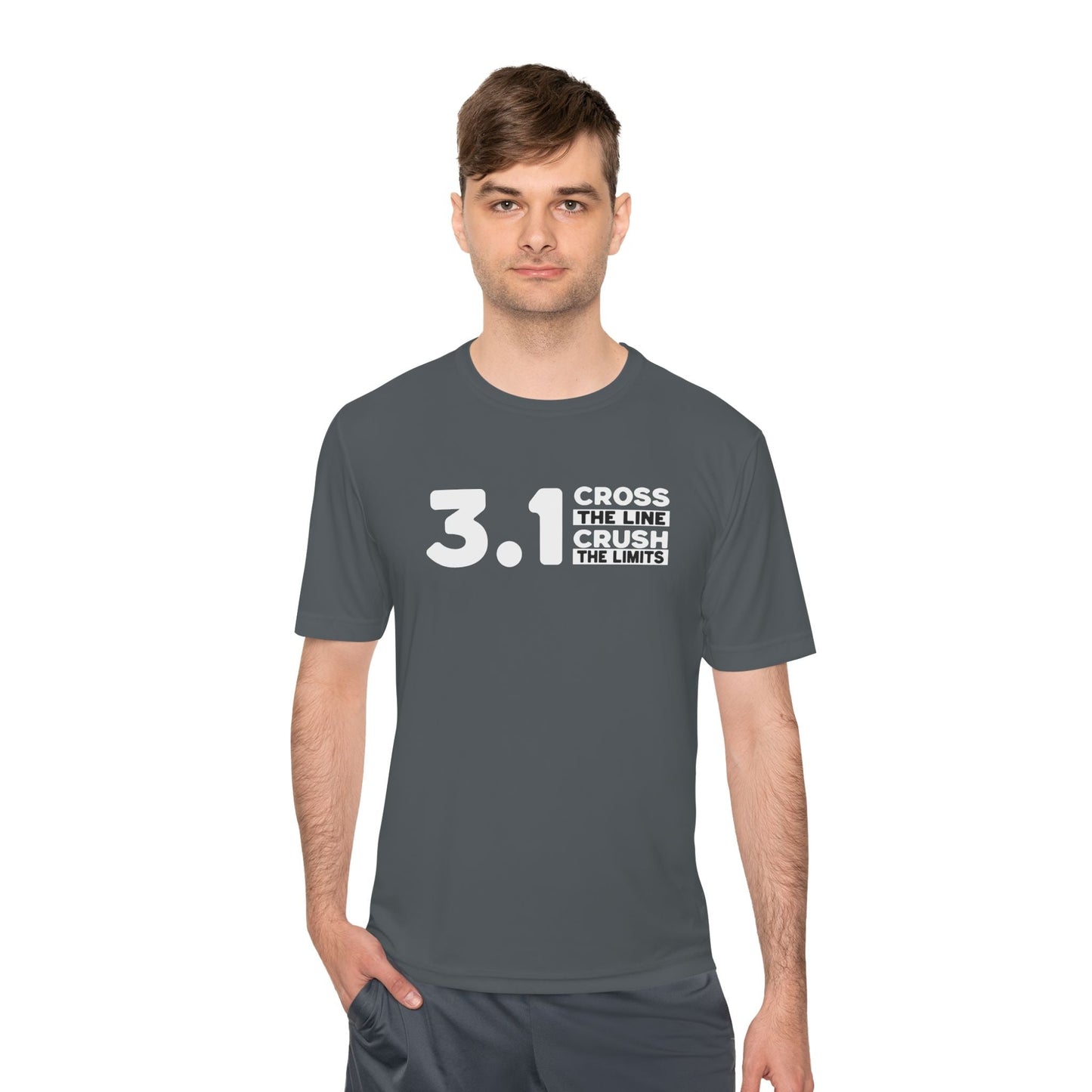 3.1 Cross the Line and Crush the Limits Moisture Wicking Tee - Unisex - Forward Gear Athletics