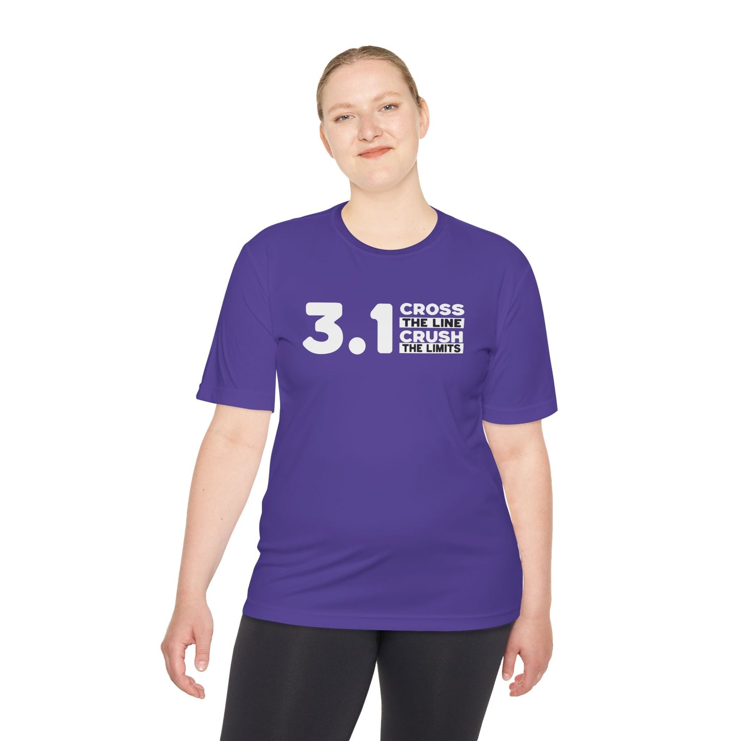 3.1 Cross the Line and Crush the Limits Moisture Wicking Tee - Unisex - Forward Gear Athletics
