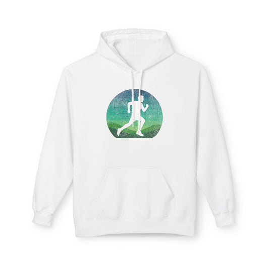 Man Running Silhouette - Unisex Fleece Hoodie