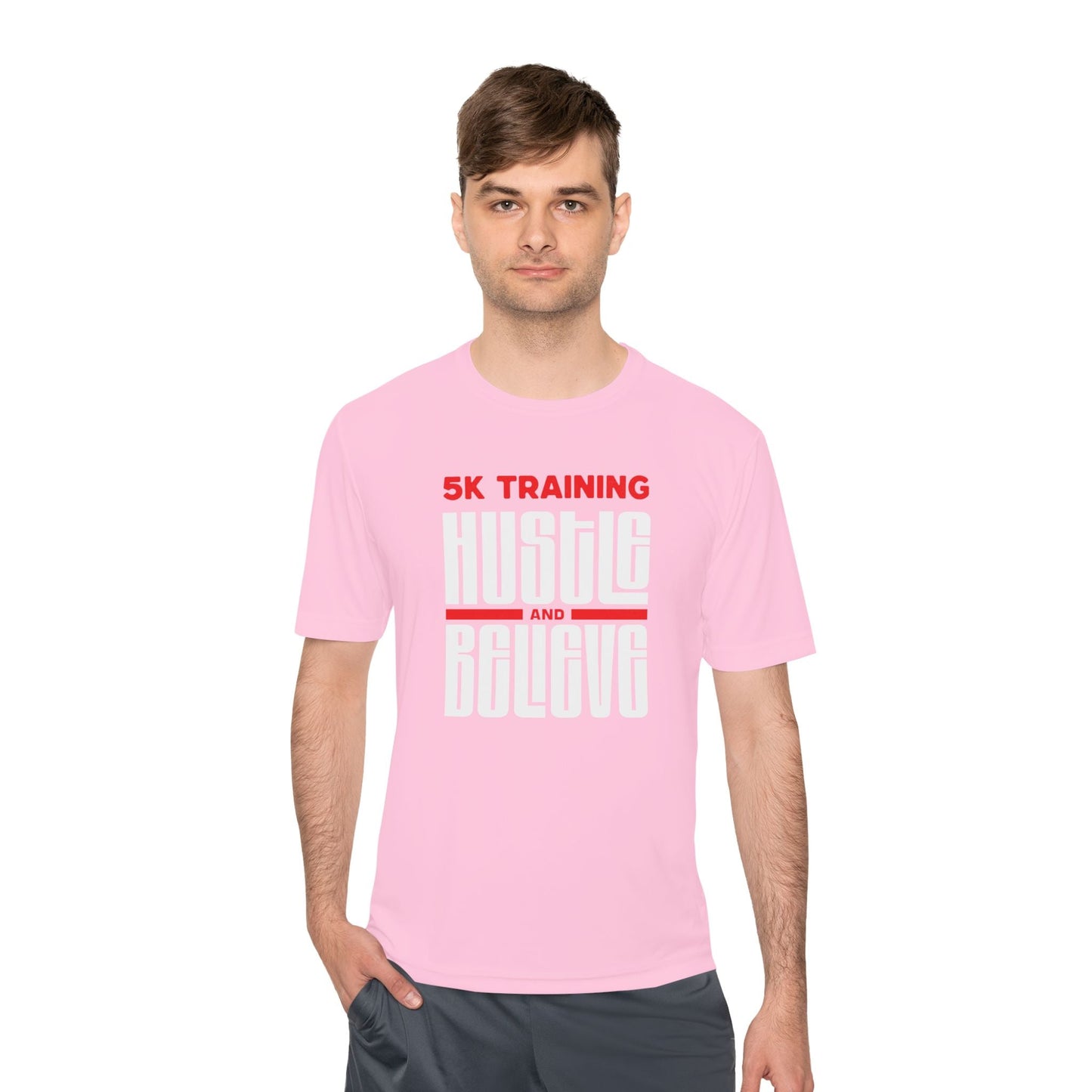 5k Training Hustle and Believe Moisture Wicking Tee - Unisex - Forward Gear Athletics