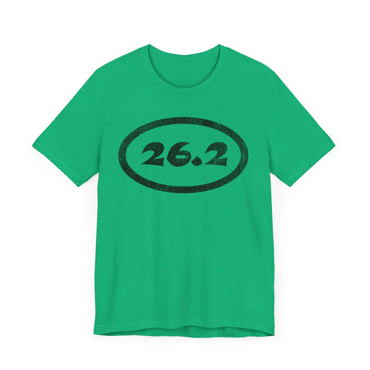 26.2 Marathon Distance Oval - Run T-Shirt - Green