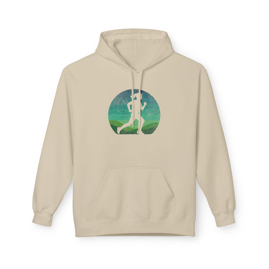 Woman Running Silhouette - Unisex Fleece Hoodie