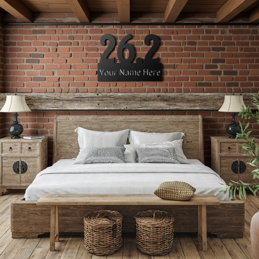 Custom Name 26.2 - Die-Cut Metal Sign