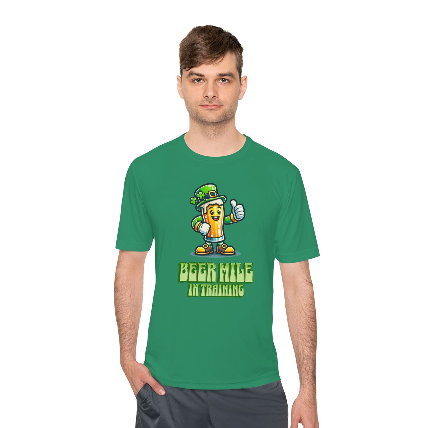 Beer Mile In Training - Unisex Moisture Wicking Tee - Forward Gear Athletics