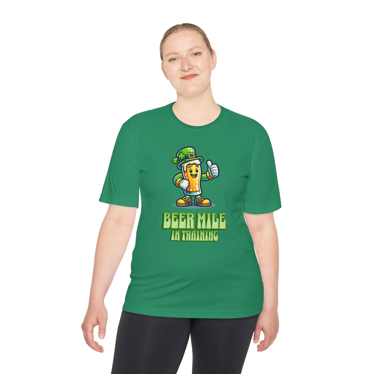 Beer Mile In Training - Unisex Moisture Wicking Tee - Forward Gear Athletics
