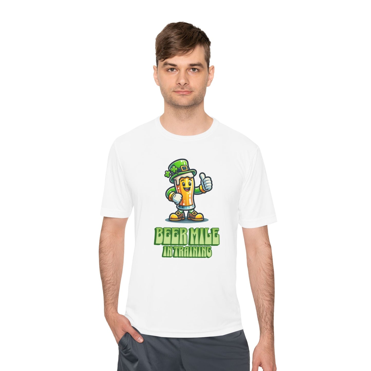 Beer Mile In Training - Unisex Moisture Wicking Tee - Forward Gear Athletics