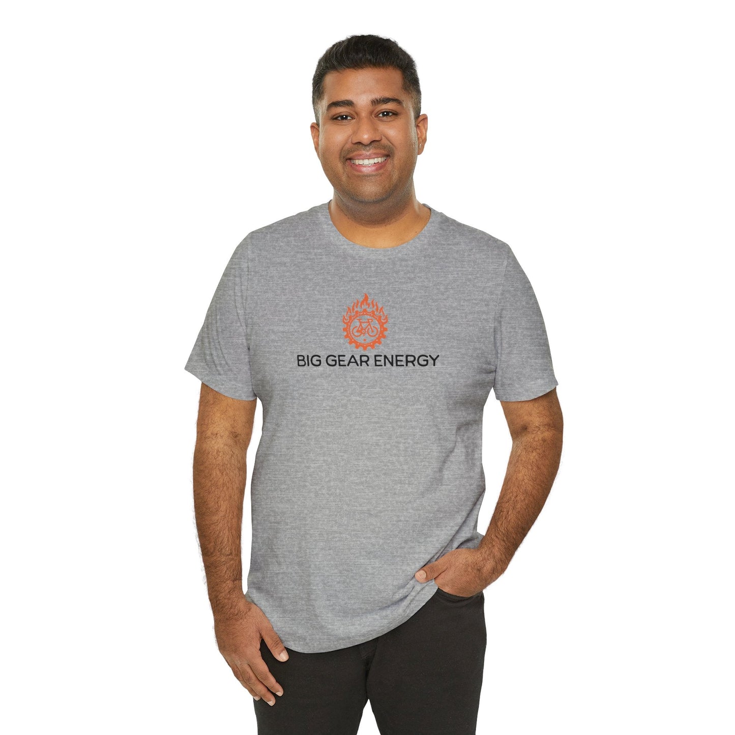 Big Gear Energy Flaming Bike - Unisex Tee - Forward Gear Athletics