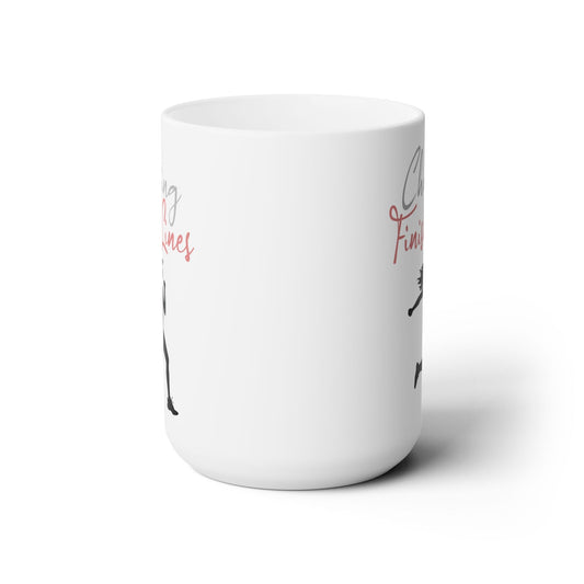 Chasing Finish Lines - Female Runner - Ceramic Mug 15oz - Forward Gear Athletics