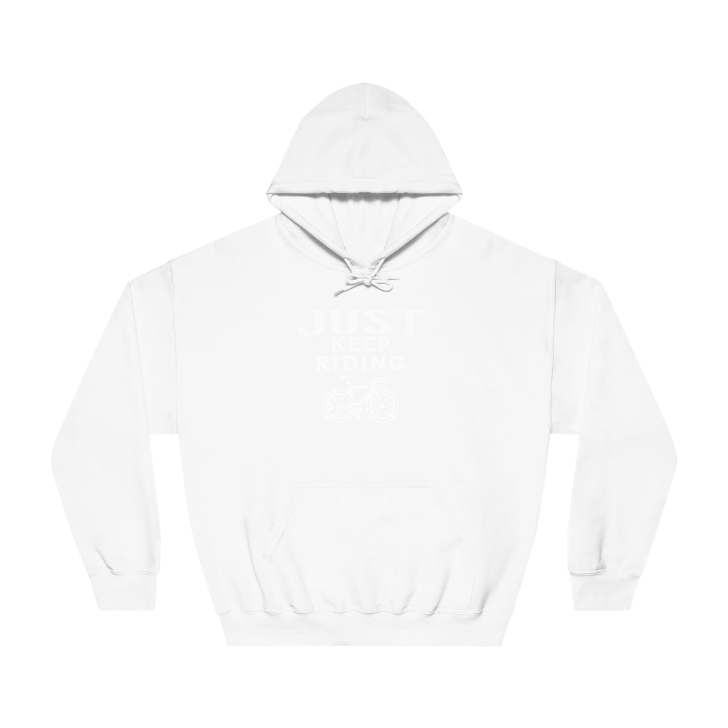 Cycling - Just Keep Moving (White print) Hoodie - Unisex - Forward Gear Athletics