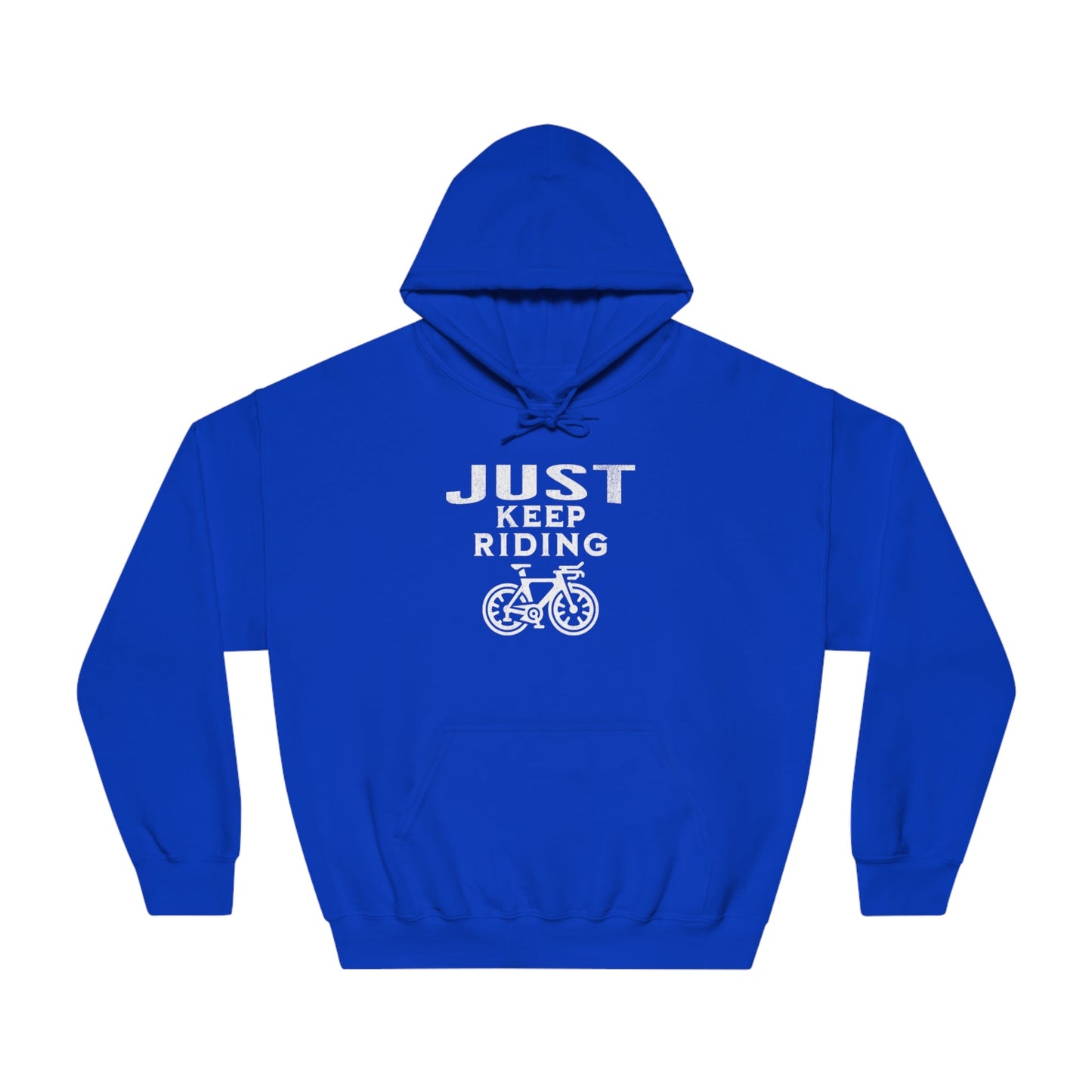 Cycling - Just Keep Moving (White print) Hoodie - Unisex - Forward Gear Athletics