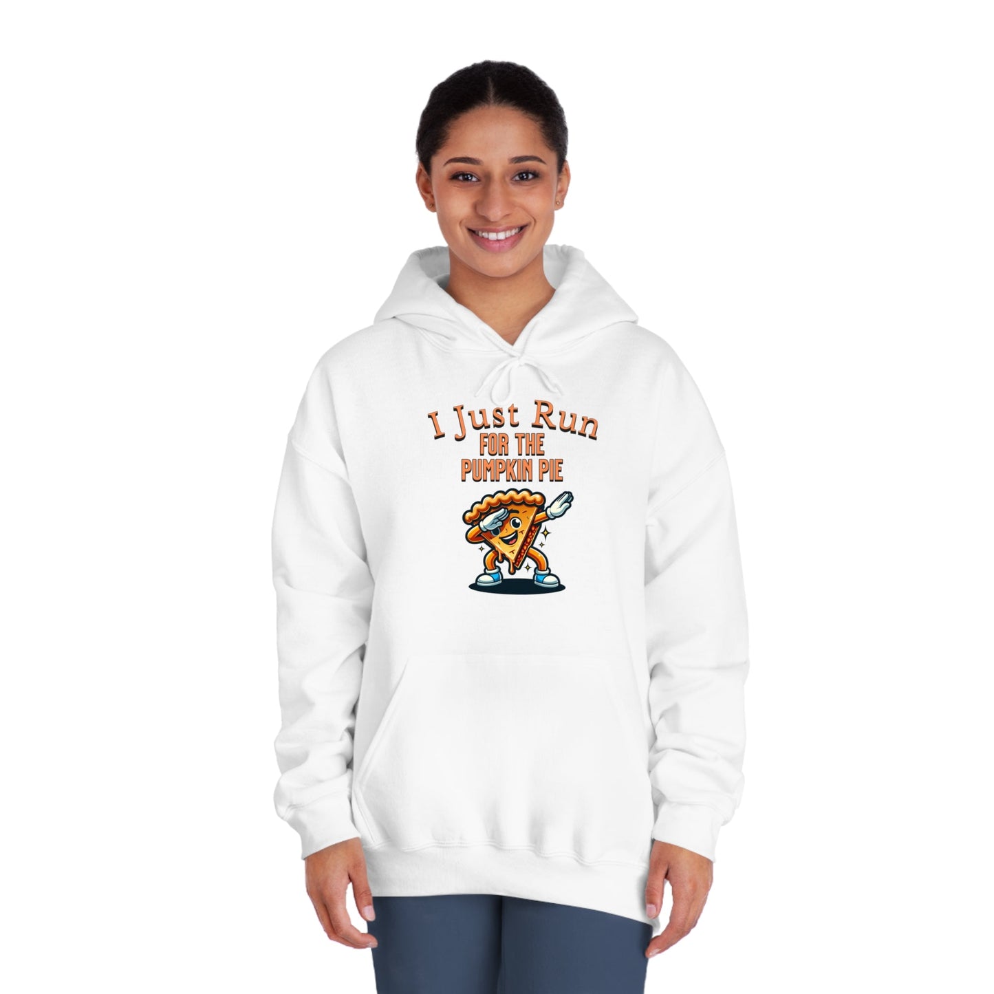 I Just Run for the Pumpkin Pie - Dabbing Pie - Unisex DryBlend® Hooded Sweatshirt - Forward Gear Athletics