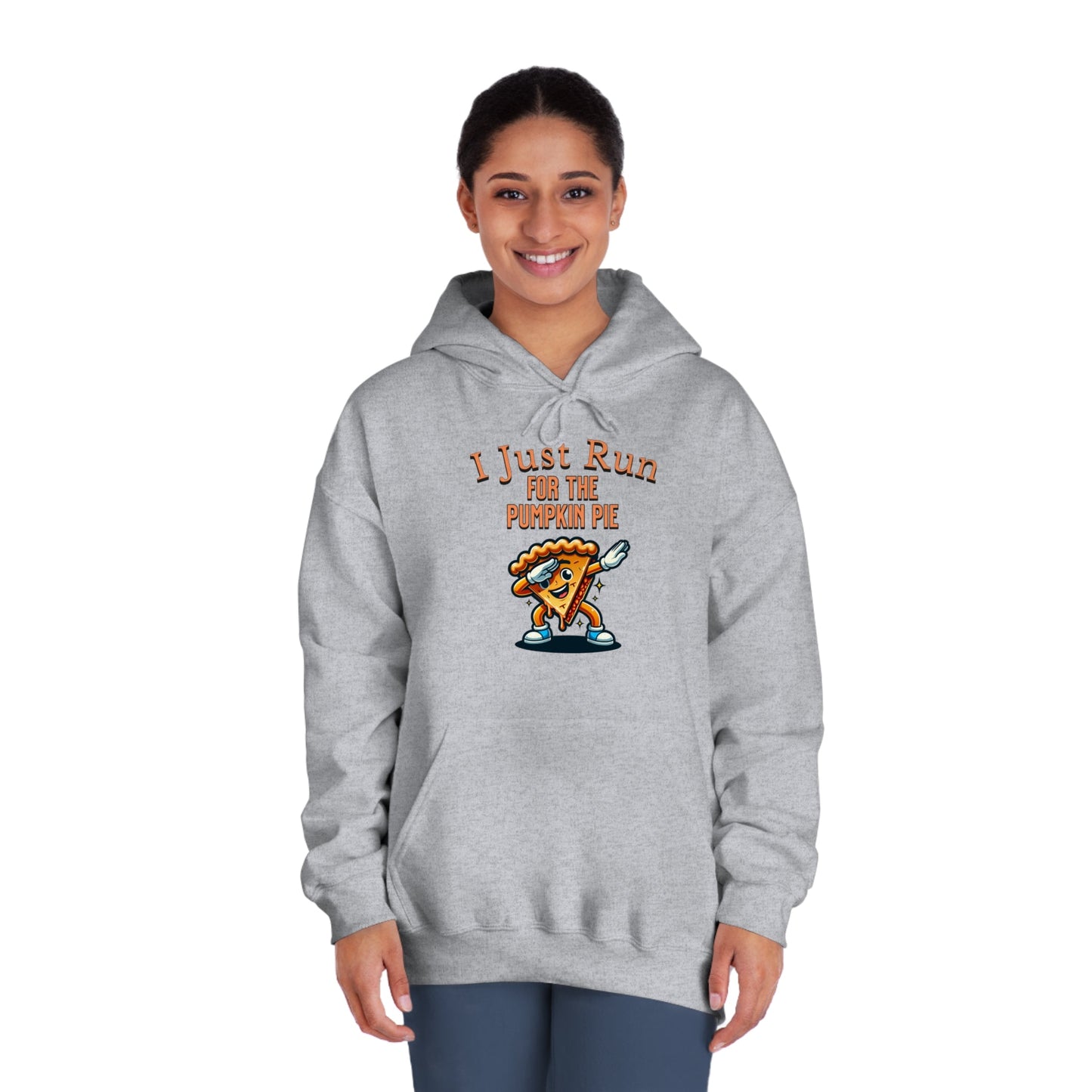 I Just Run for the Pumpkin Pie - Dabbing Pie - Unisex DryBlend® Hooded Sweatshirt - Forward Gear Athletics