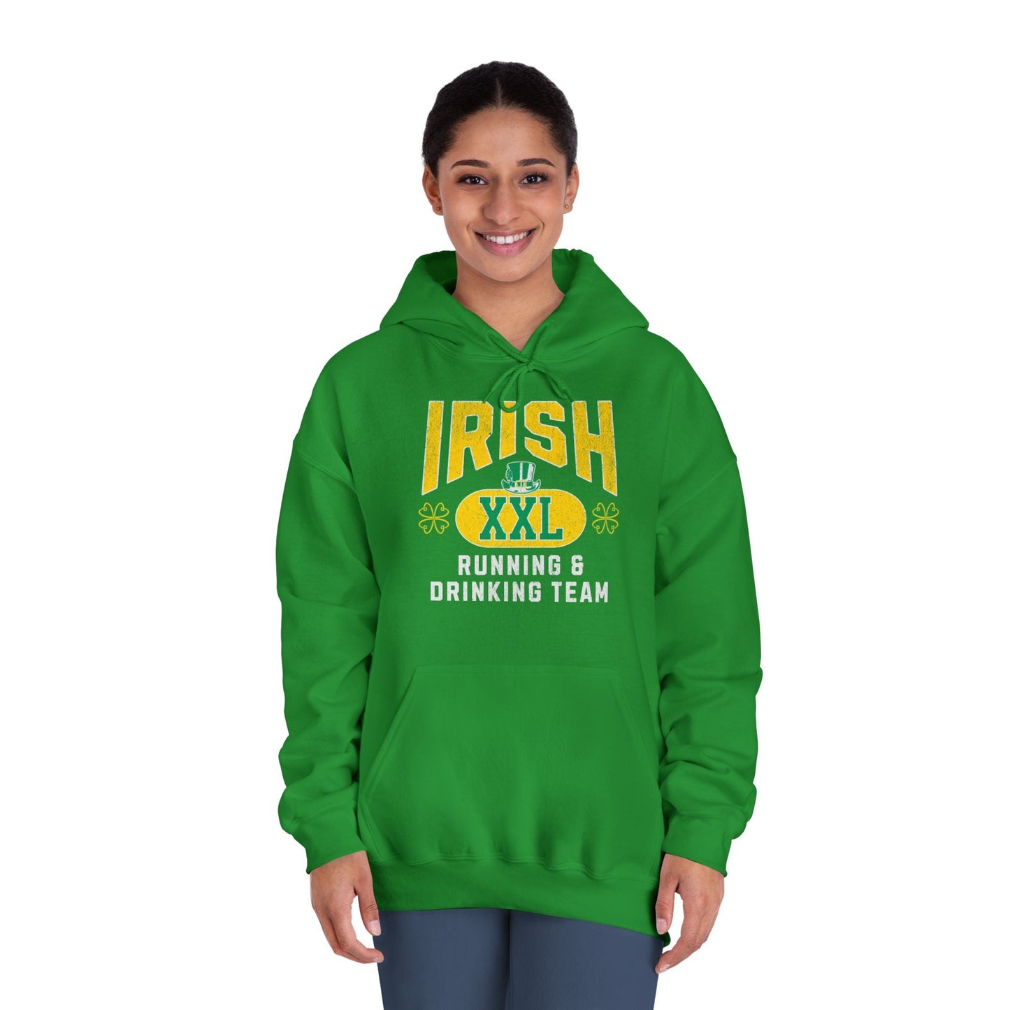 Irish Running and Drinking Team - Unisex DryBlend Hooded Sweatshirt - Forward Gear Athletics