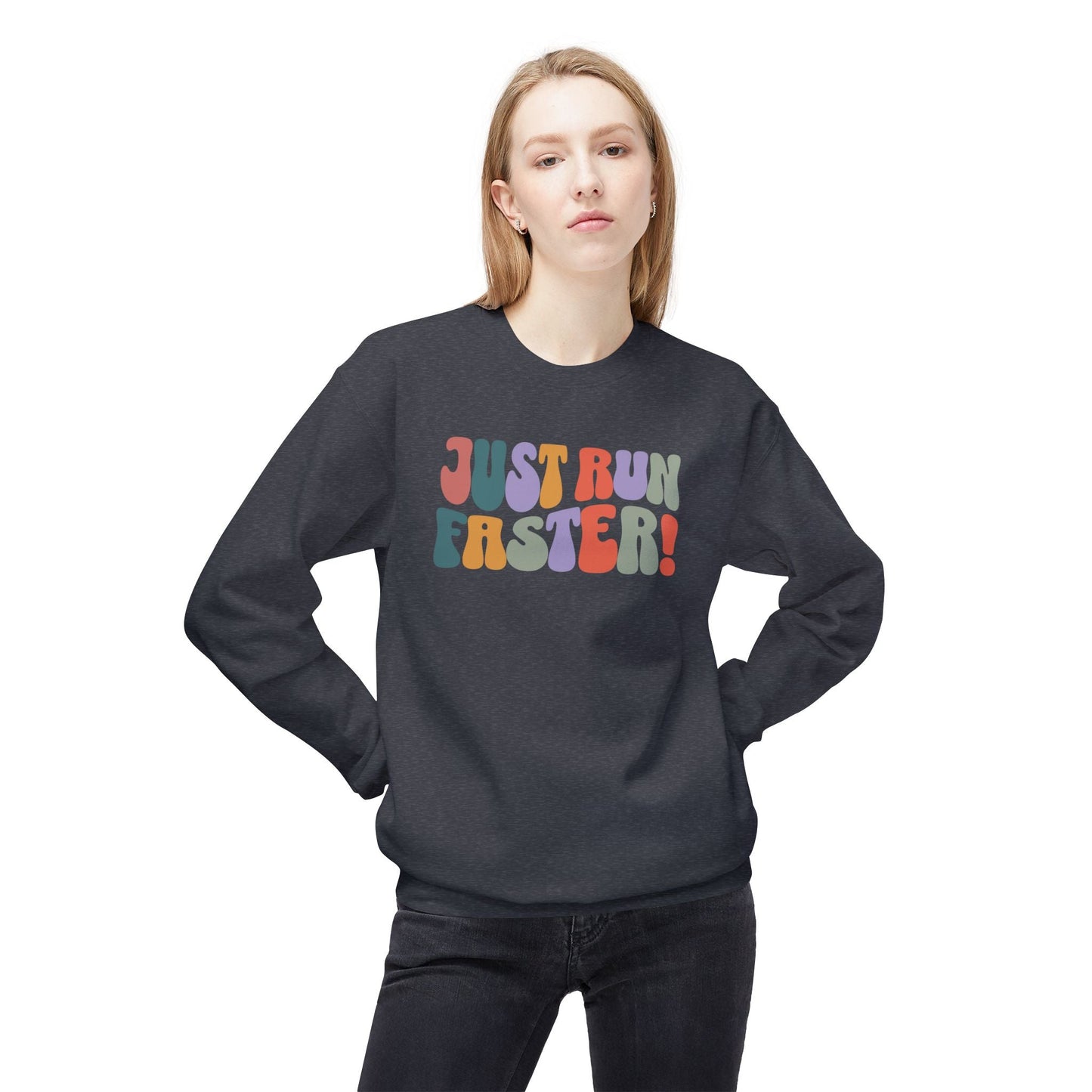 Just Run Faster - Rainbow Retro Sweatshirt - Unisex - Forward Gear Athletics