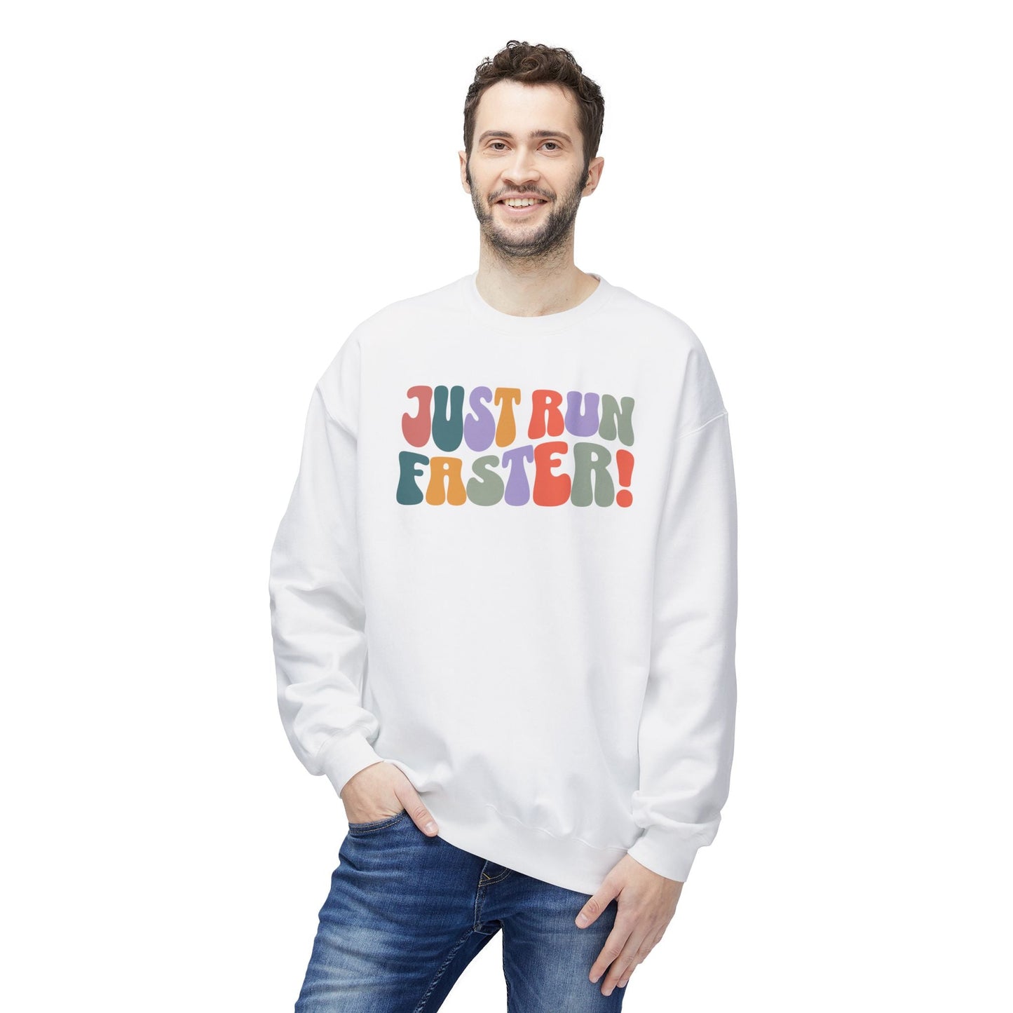 Just Run Faster - Rainbow Retro Sweatshirt - Unisex - Forward Gear Athletics