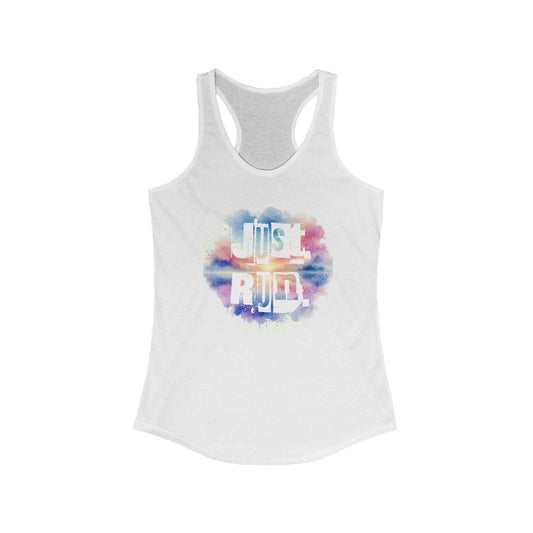 Just Run Watercolor - Women's Ideal Racerback Tank - Forward Gear Athletics