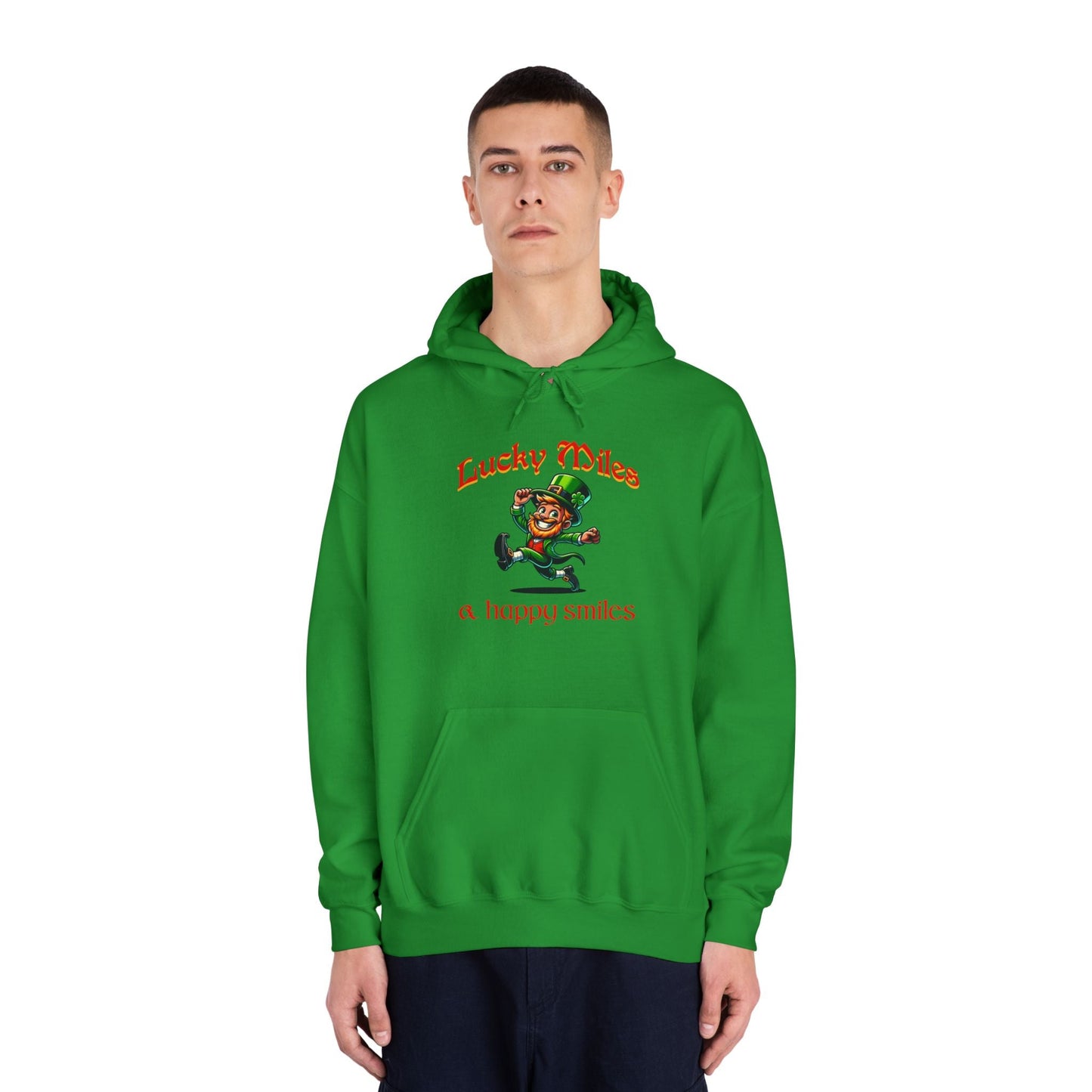 Lucky Miles and Happy Smiles - Unisex DryBlend Hooded Sweatshirt - Forward Gear Athletics