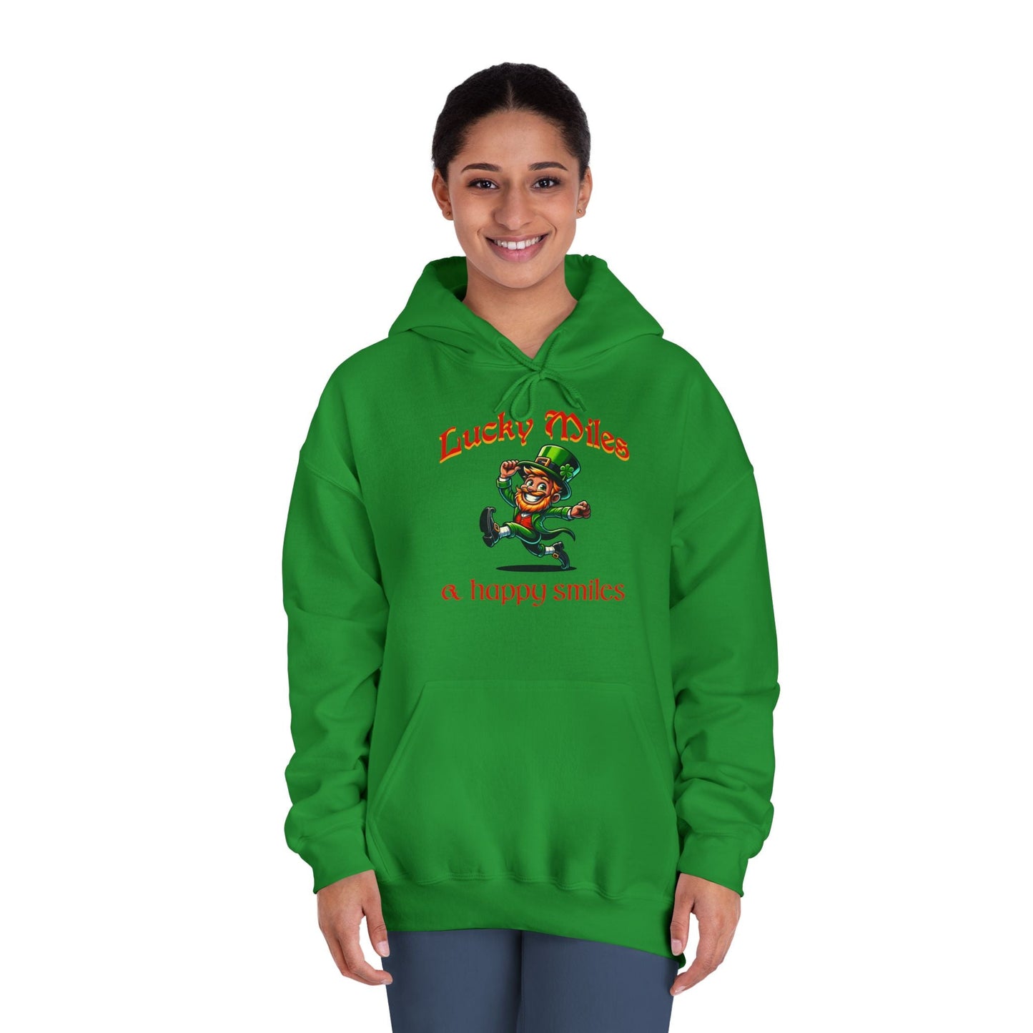 Lucky Miles and Happy Smiles - Unisex DryBlend Hooded Sweatshirt - Forward Gear Athletics