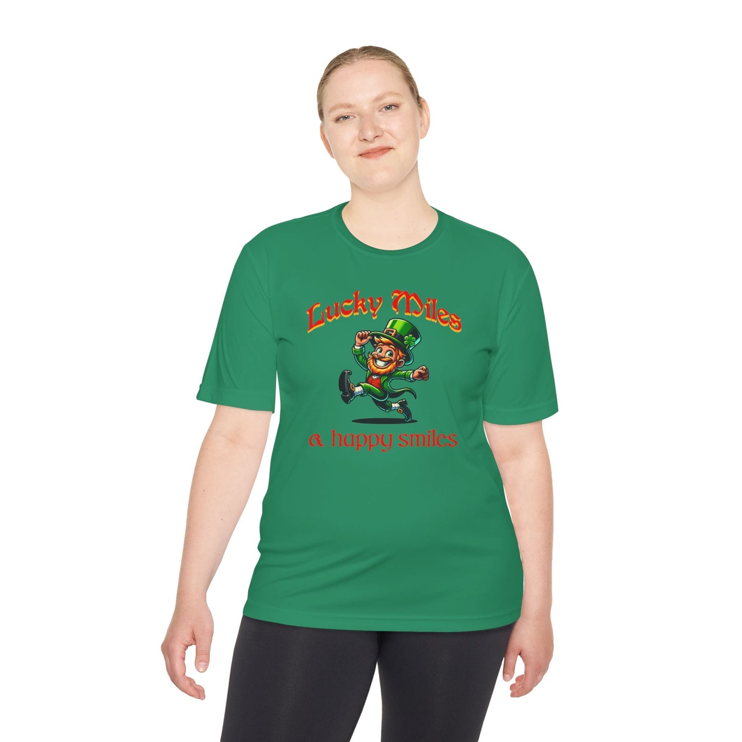 Lucky Miles and Happy Smiles - Unisex Moisture Wicking Tee - Forward Gear Athletics