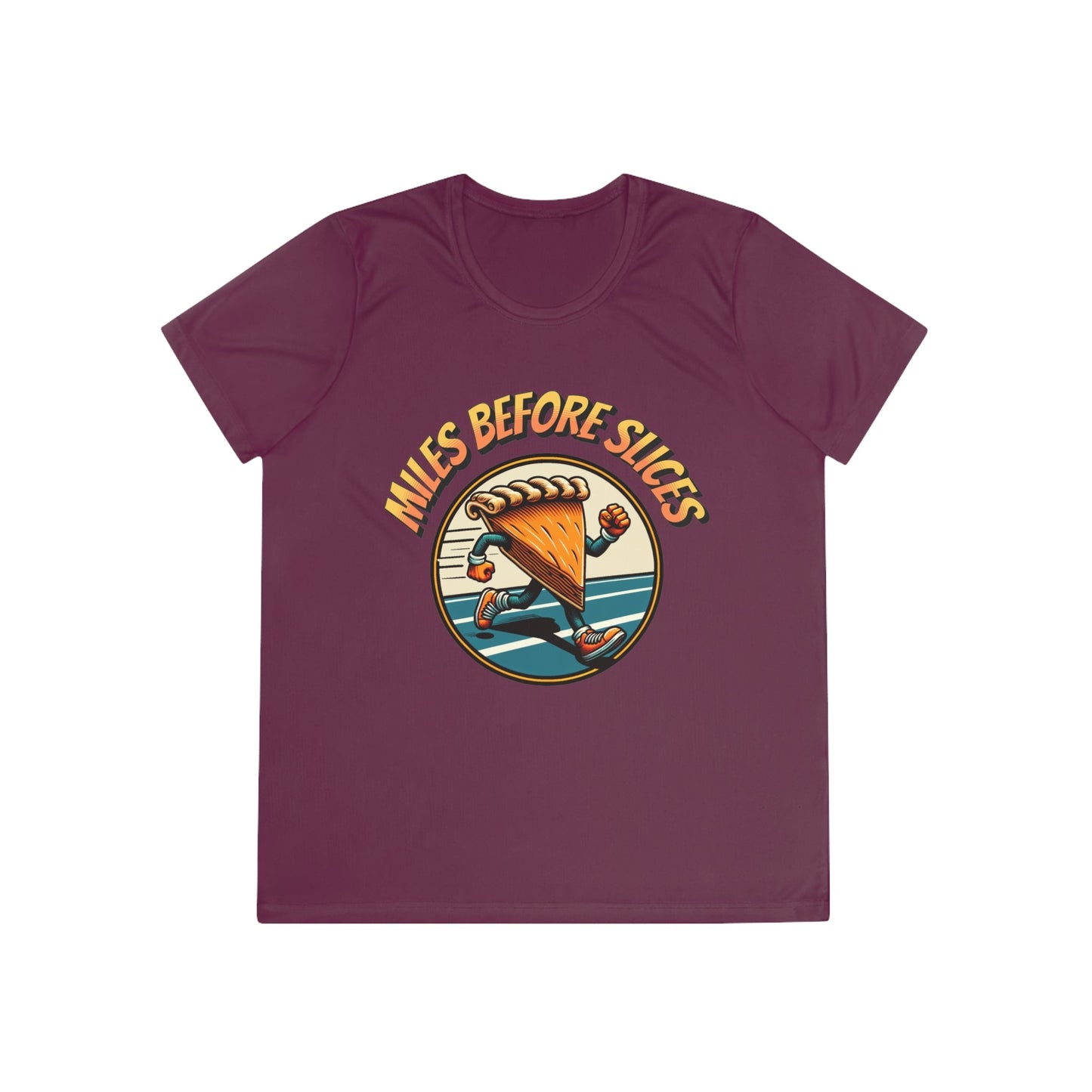 Miles Before Slices - Pumpkin Pie Runner - Ladies Competitor Tee - Forward Gear Athletics
