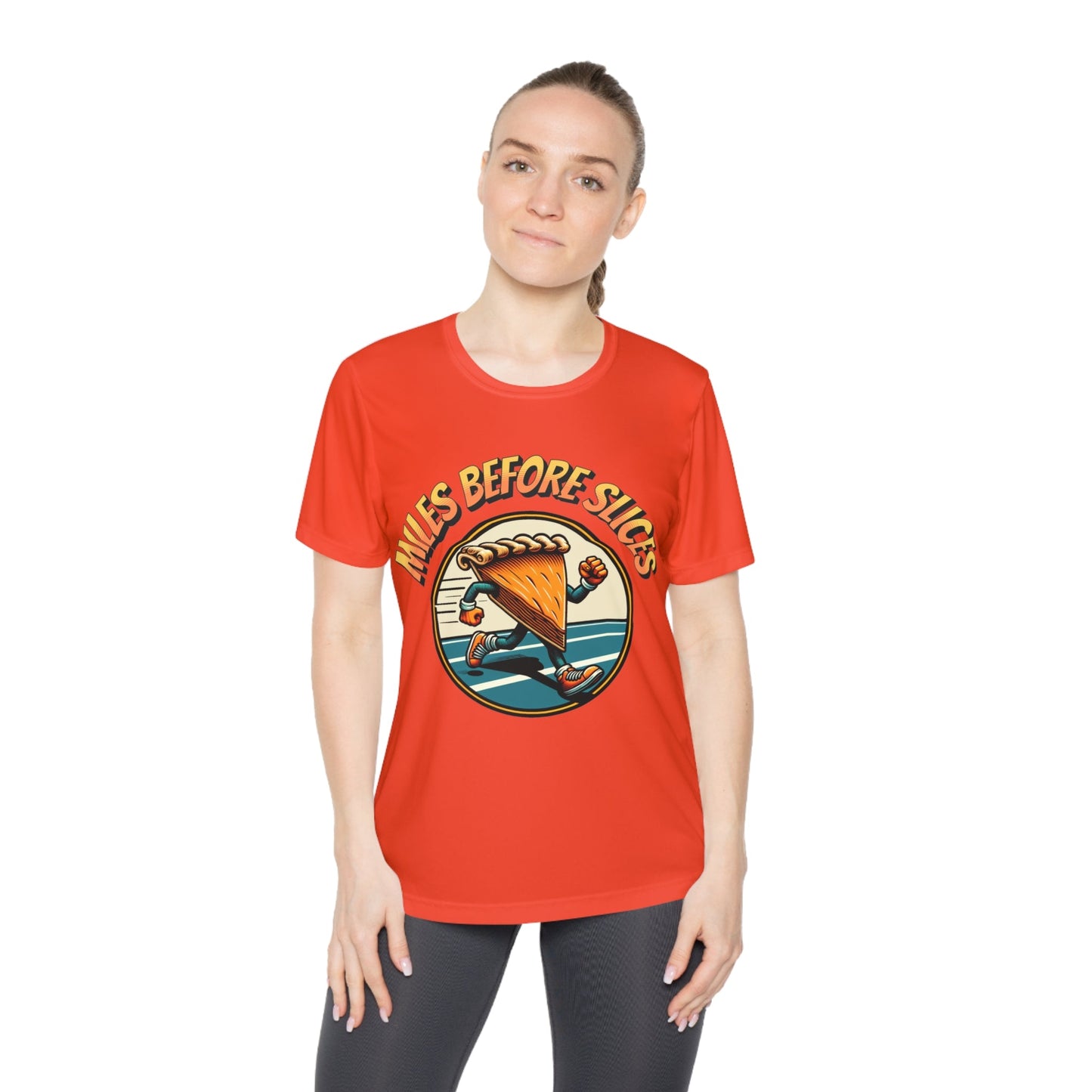Miles Before Slices - Pumpkin Pie Runner - Ladies Competitor Tee - Forward Gear Athletics