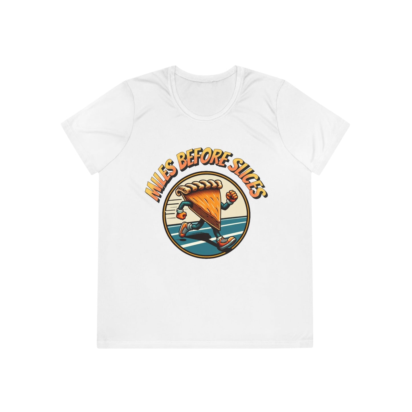 Miles Before Slices - Pumpkin Pie Runner - Ladies Competitor Tee - Forward Gear Athletics