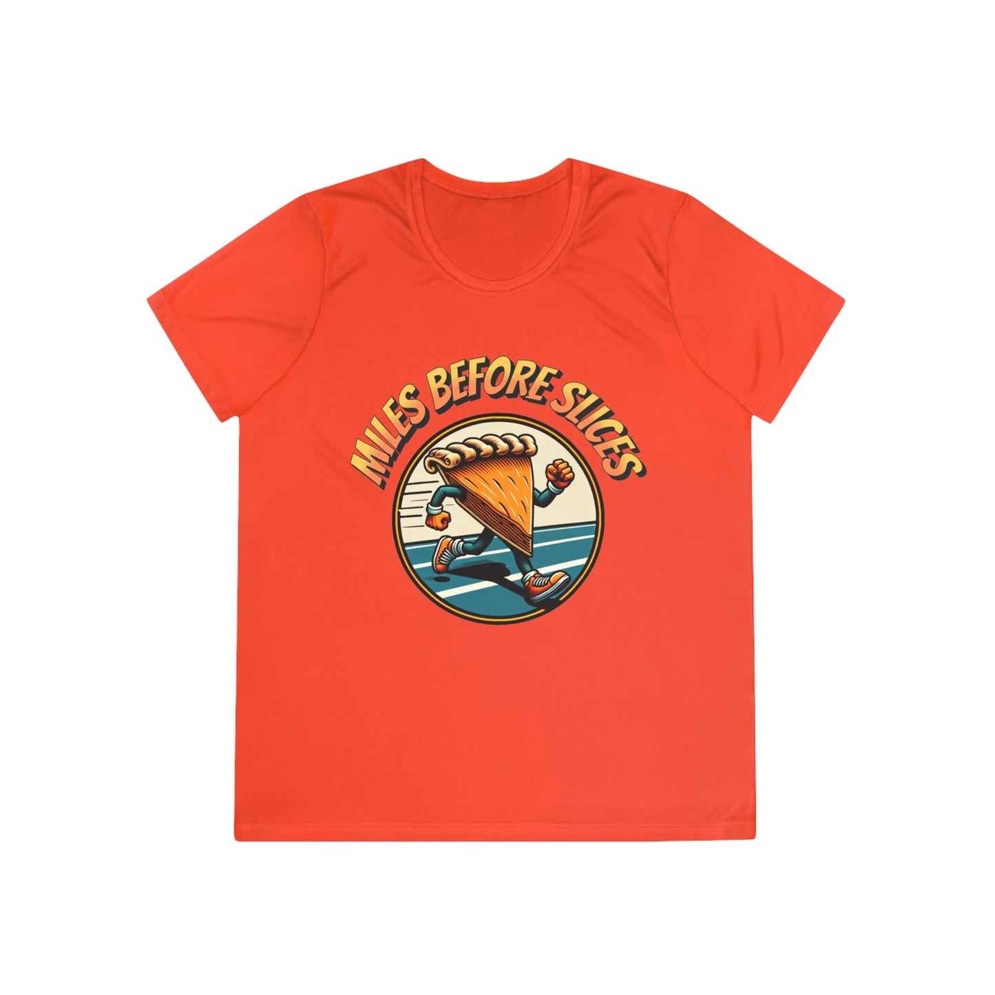Miles Before Slices - Pumpkin Pie Runner - Ladies Competitor Tee - Forward Gear Athletics