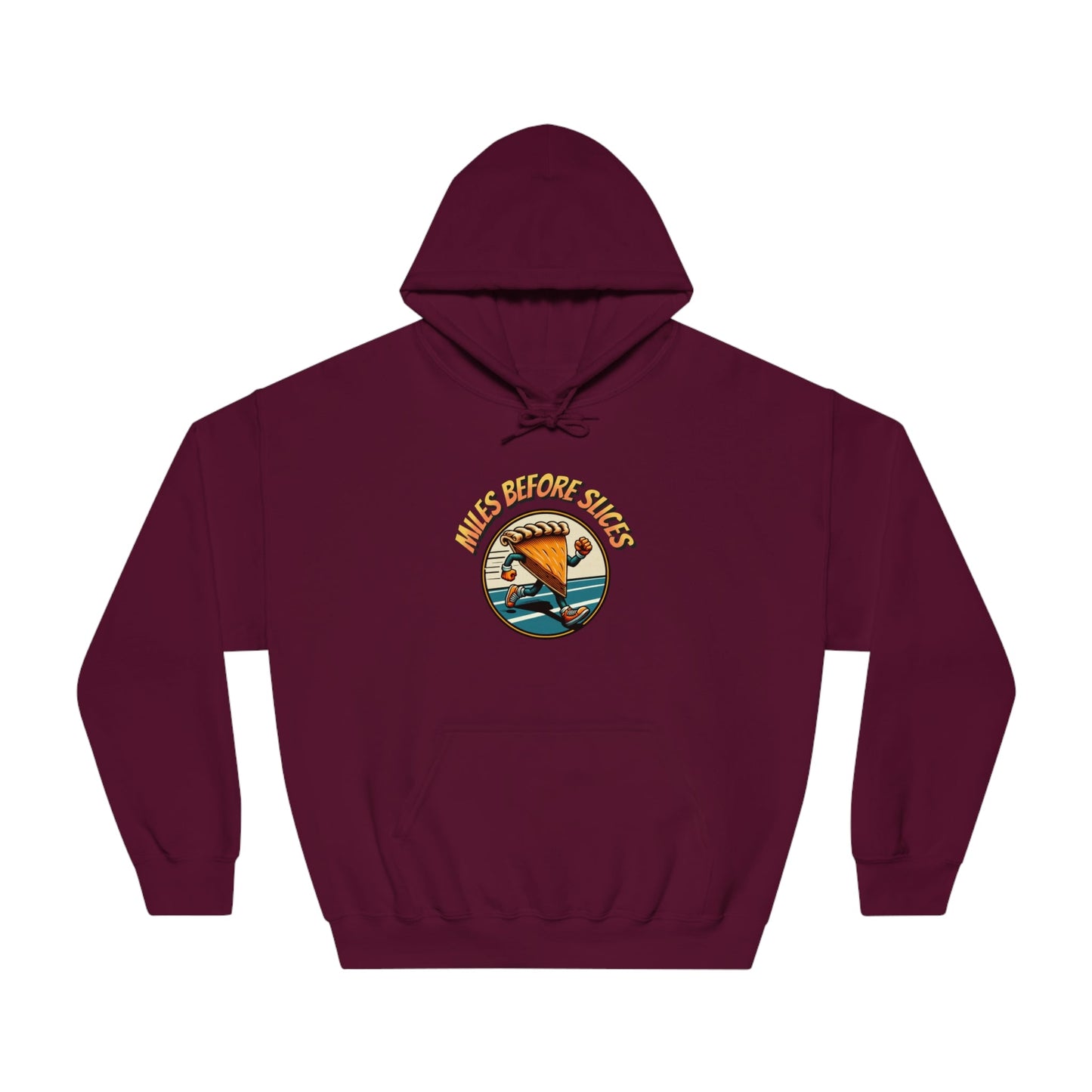 Miles Before Slices - Pumpkin Pie Runner - Unisex DryBlend® Hooded Sweatshirt - Forward Gear Athletics
