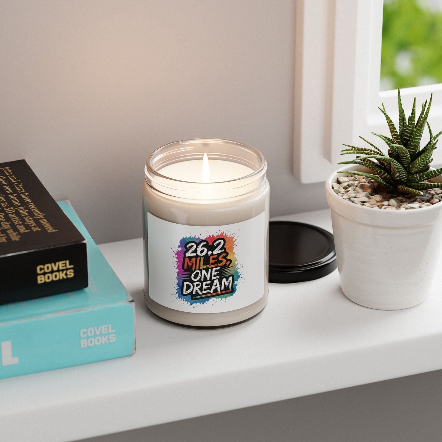 Motivational Scented Soy Candle - "26.2 Miles, One Dream" - 9oz - Forward Gear Athletics