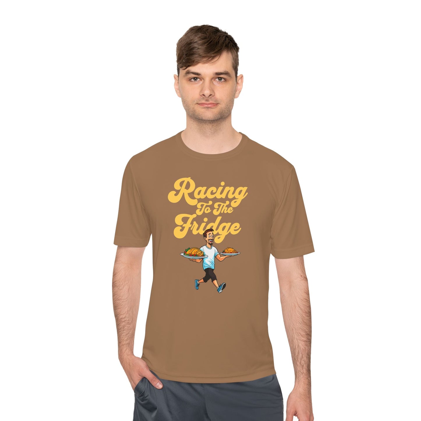 Racing to the Fridge - Men's - Unisex Moisture Wicking Tee - Forward Gear Athletics