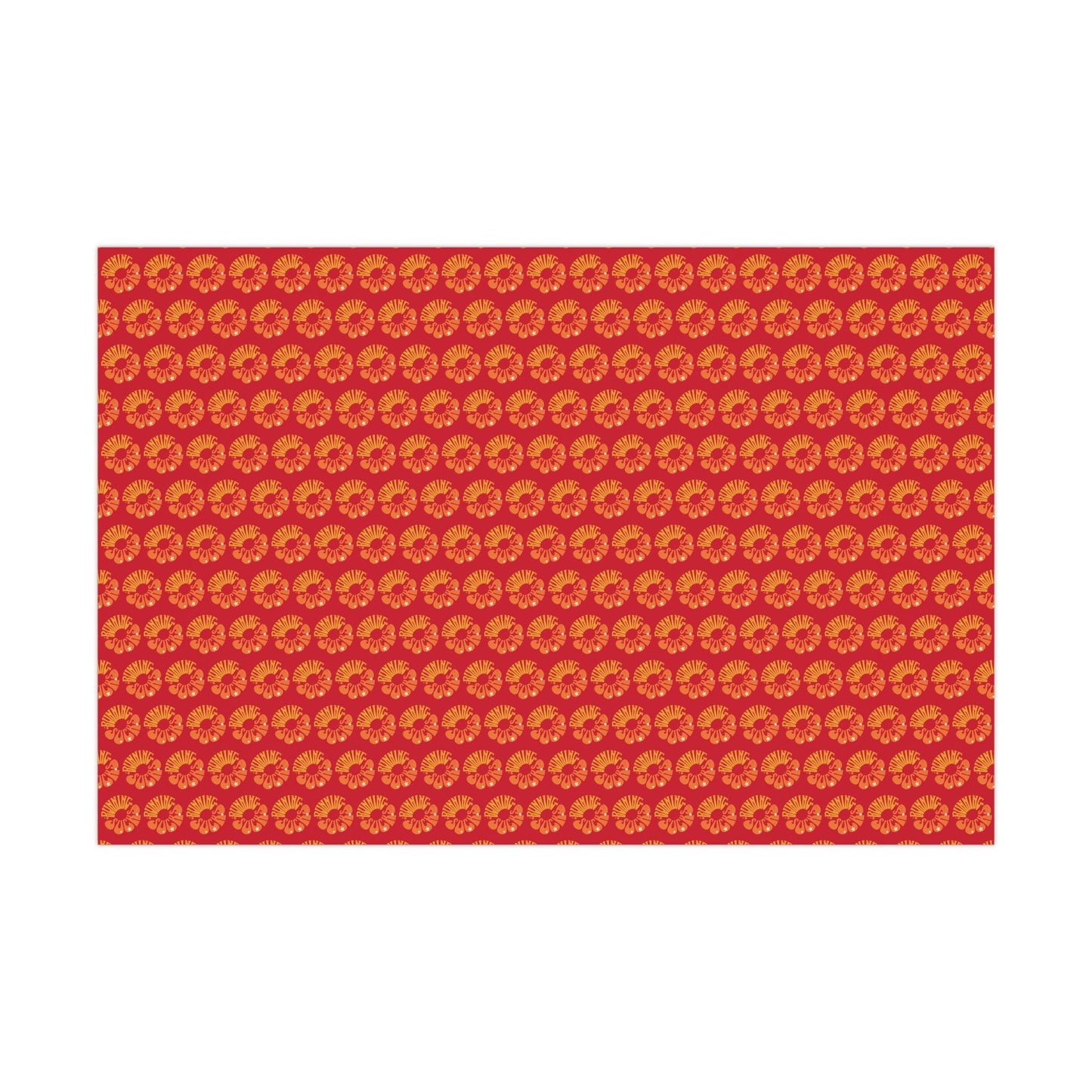 Retro Running Sucks - Running Themed Gift Wrapping Paper - Orange on Red - Forward Gear Athletics