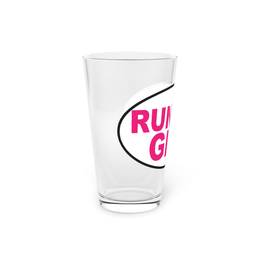 Runner Girl - Pint Glass, 16oz - Forward Gear Athletics