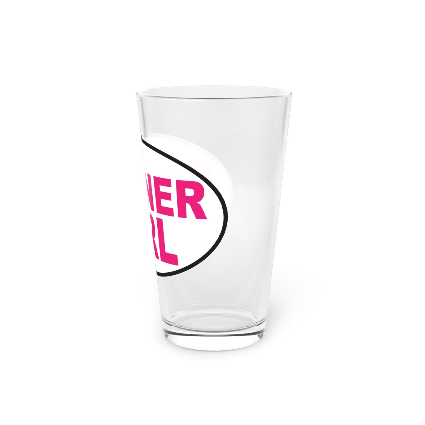 Runner Girl - Pint Glass, 16oz - Forward Gear Athletics