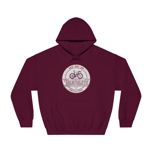 Triathlete - Bad at All Three - DryBlend® Hooded Sweatshirt - Forward Gear Athletics