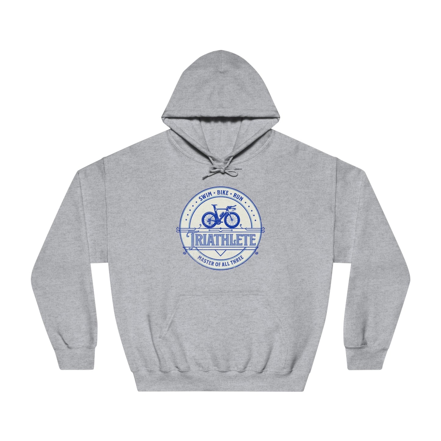 Triathlete - Master of All Three (Blue) - DryBlend® Hooded Sweatshirt - Forward Gear Athletics