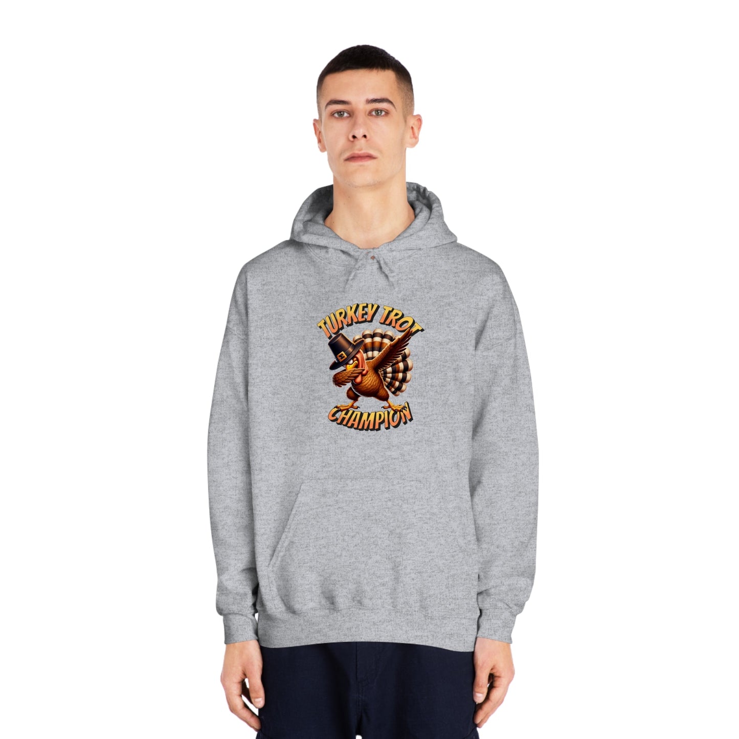 Turkey Trot Champion - Dabbing Turkey - Unisex DryBlend® Hooded Sweatshirt - Forward Gear Athletics