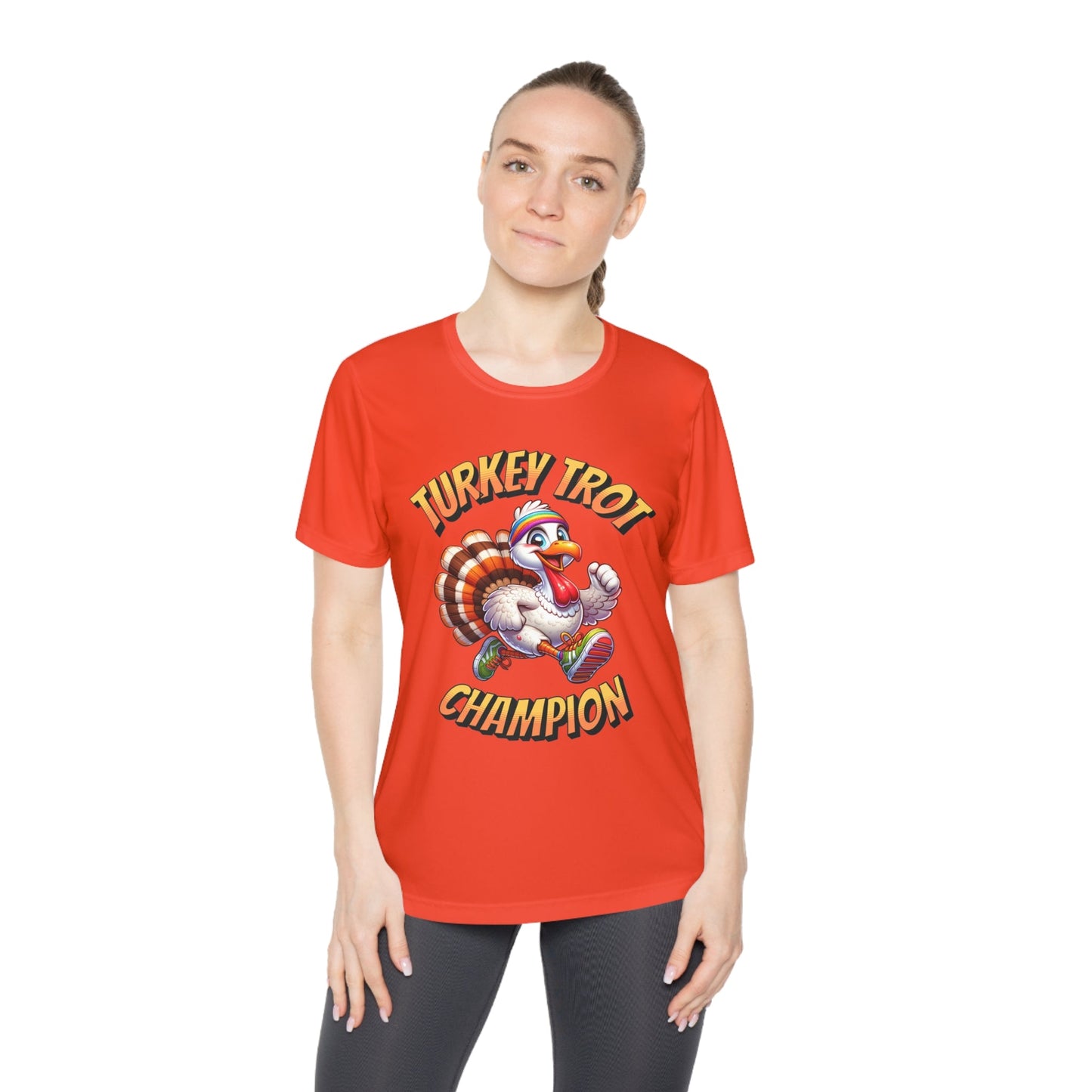 Turkey Trot Champion - Sprinting Turkey - Ladies Competitor Tee - Forward Gear Athletics