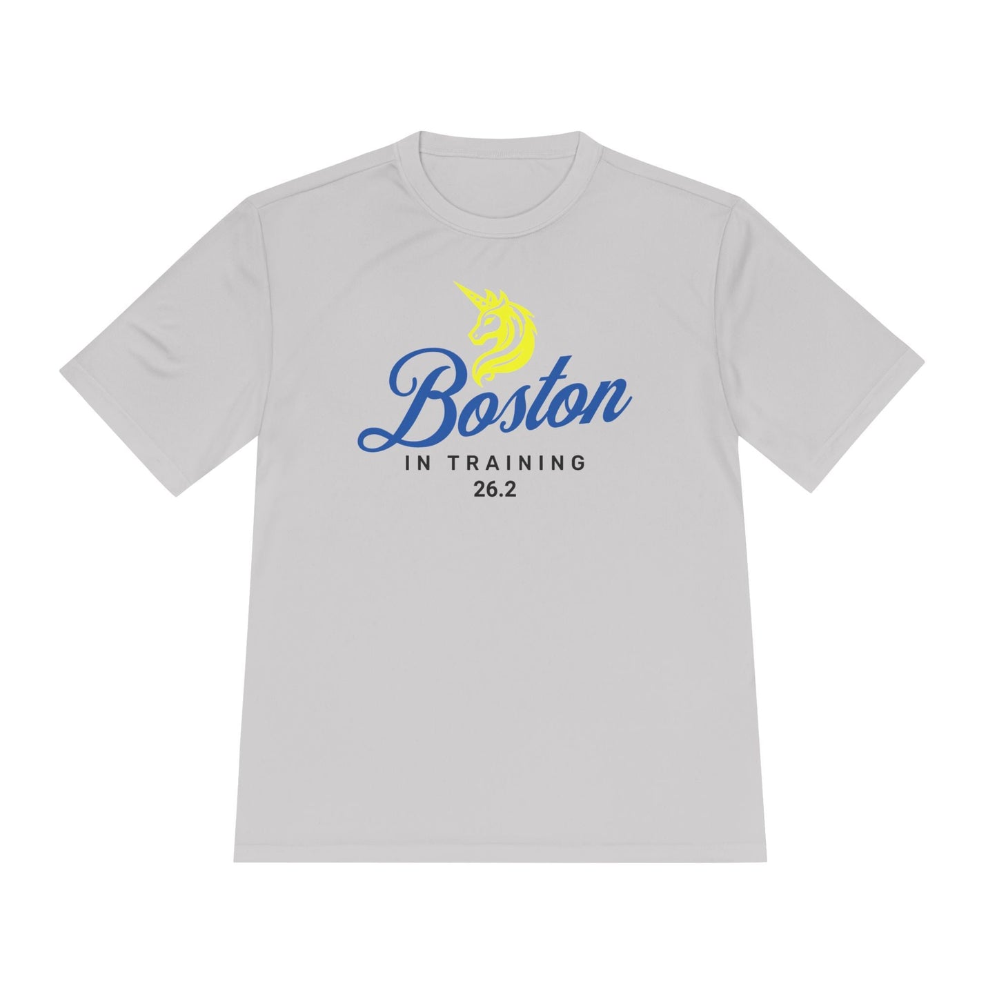 Unicorn Boston Marathon - In Training - Unisex Moisture Wicking Tee - Forward Gear Athletics