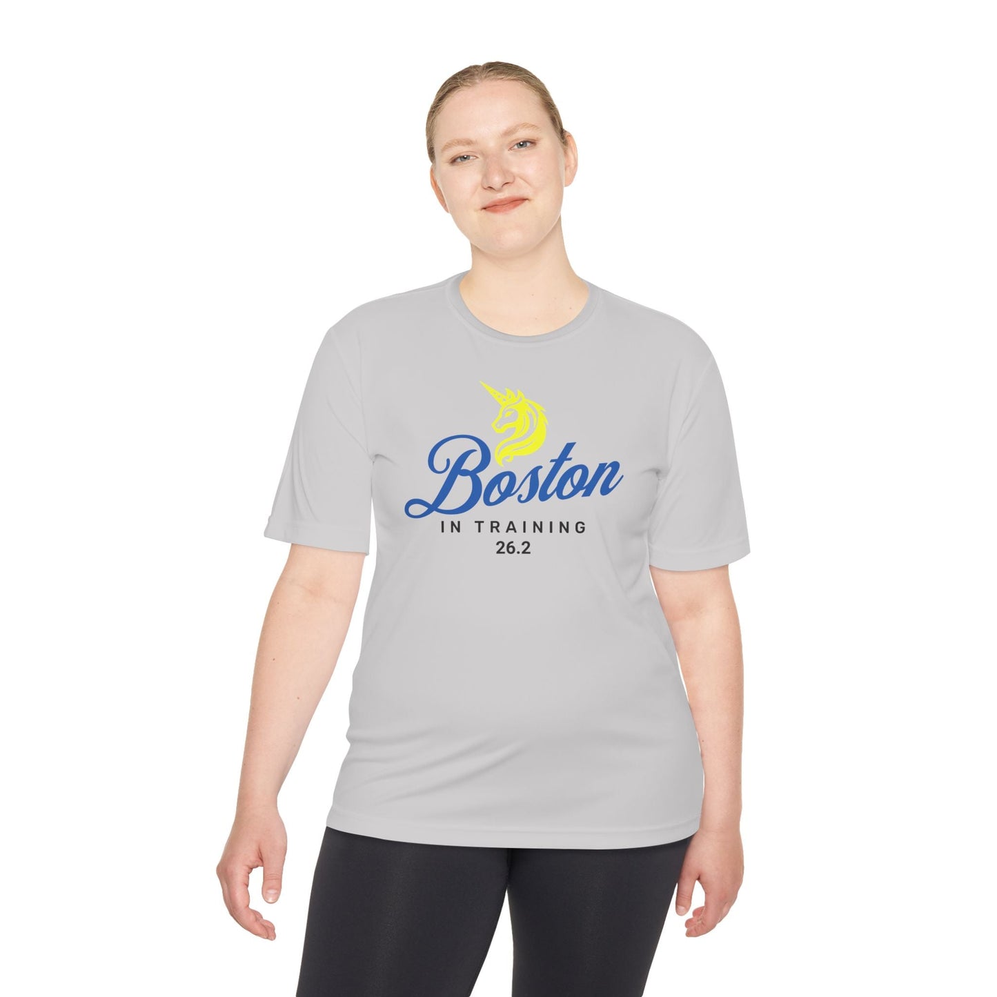 Unicorn Boston Marathon - In Training - Unisex Moisture Wicking Tee - Forward Gear Athletics