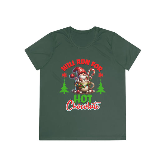 Will Run for Hot Chocolate - Ladies Competitor Tee - Forward Gear Athletics