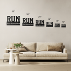 Custom Name - RUN - Die-Cut Metal Sign