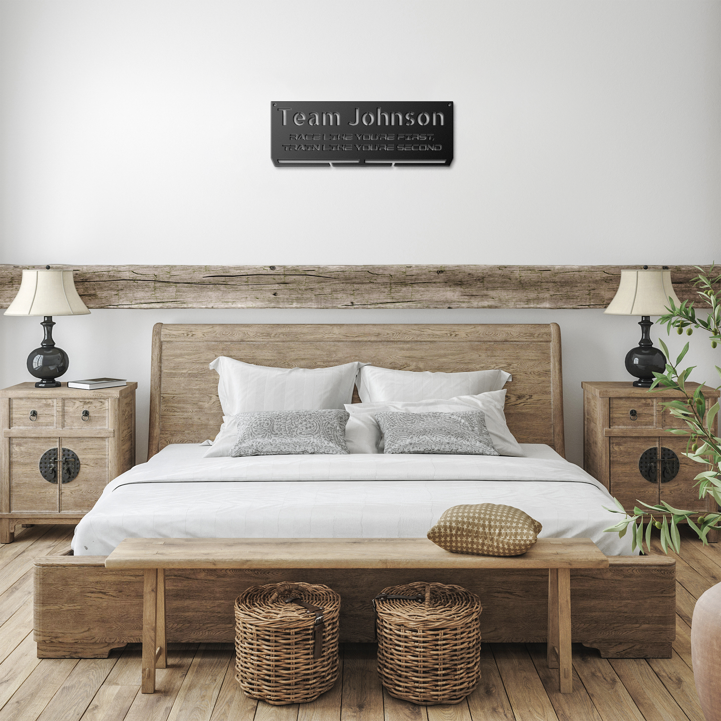 Custom Name - RUNNER Medal Hanger - Die-Cut Metal Sign