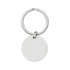 Custom Engraved Finish Time Keychain — Stainless Steel Round Keepsake